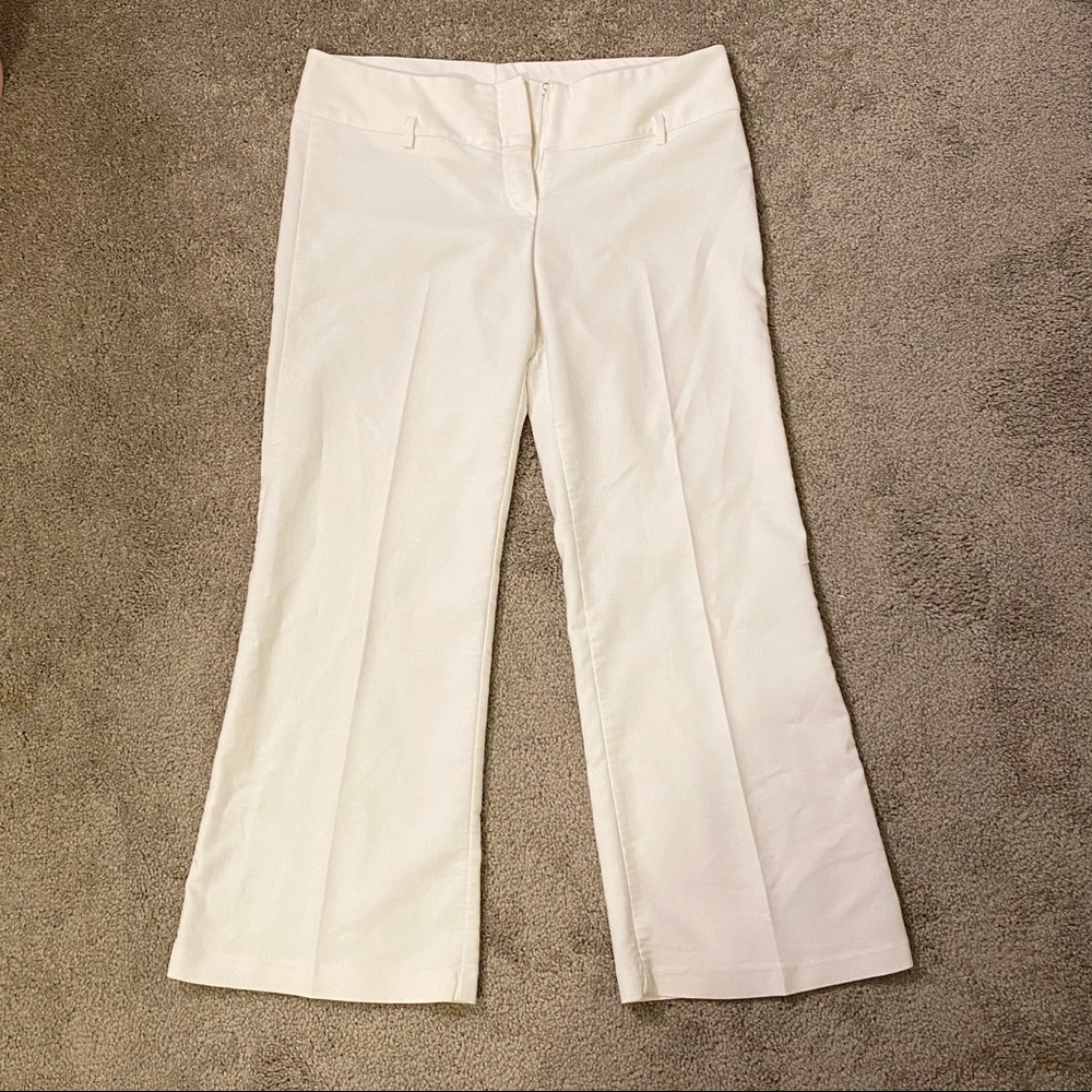 White Beba Cropped Ankle Pants